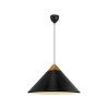 Nowoczesna wisząca lampa Kinto 2520083003 stożek drewniany czarny