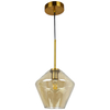 Skandynawska LAMPA wisząca GREA 316240 Polux loftowa OPRAWA szklany zwis bursztynowy