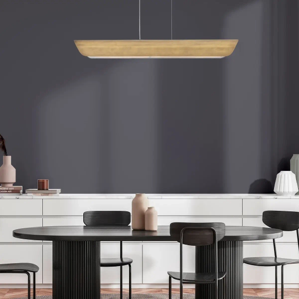 Podłużna lampa wisząca Arco HK-ARCO-LED-LP-117-HB LED 43W 3000K mosiądz