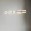 Lampa wisząca glamour nad stół kryształ aluminiowa POND AZ6782 LED 58W 3000K szampańska
