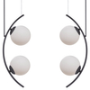 Wisząca lampa do salonu Helix 5016  Zumaline kulista biała czarna