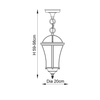 Lampa wisząca latarnia Drayton YG-3503 Endon IP44 przezroczysty czarny