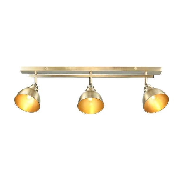 Potrójna lampa sufitowa Wyatt 96801 metalowa regulowana mosiądz