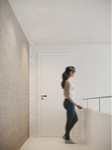 4-punktowa lampa sufitowa Caro AZ2442 Azzardo biała wpuszczana z regulacją