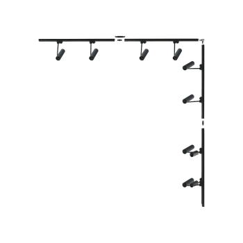 Nowoczesny system szynowy z 8 punktami 3586 jednofazowy czarny