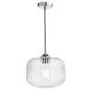 Regulowana wisząca lampa Demarius DEM0108 ryflowany szklany przezroczysty