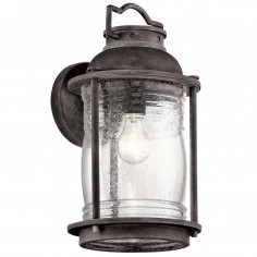 Elewacyjna LAMPA zewnętrzna Ashland KL-ASHLANDBAY2-L Elstead KICHLER ogrodowa OPRAWA retro KINKIET outdoor IP44 cynk przezroczysty