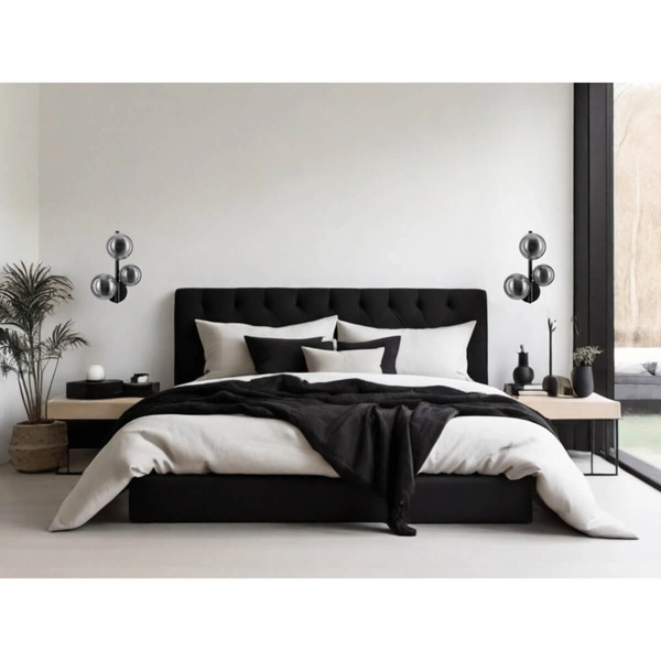 Loftowa lampa ścienna Parla LE43389 czarna szara