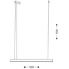LAMPA wisząca ISASEKI 8663 Shilo metalowa OPRAWA zwis LED 16W 4000K listwa biała