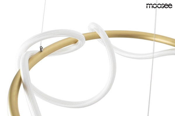 Wisząca lampa designerska Serpiente LED 32W nad stół złota