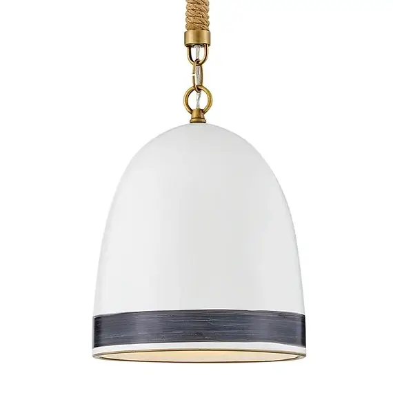 Lampa wisząca nad stół Nash HK-NASH-P-HB do jadalni mosiądz biały