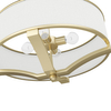 Lampa wisząca do sypialni Gerdo zwis nad łóżko biały złoty