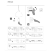 Lampa wisząca burgundowa ALDO 1xE27 do salonu nad wyspę 1152G15_14_J