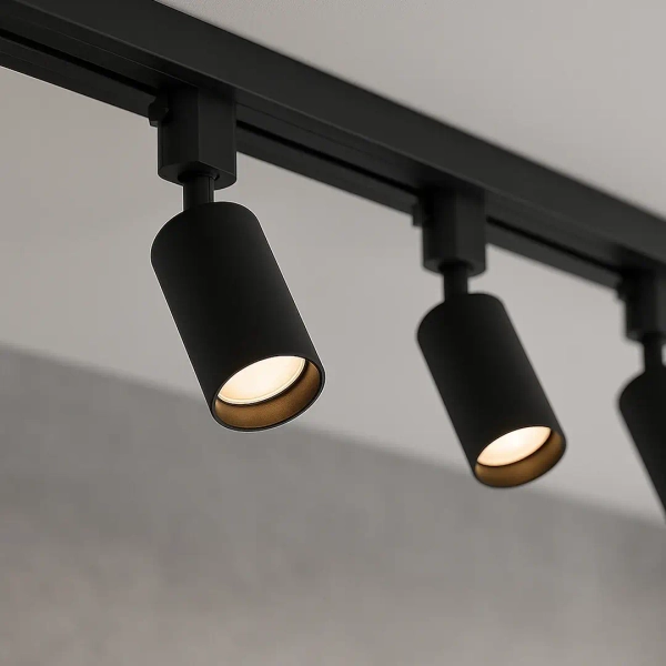 Potrójna sufitowa lampa 1m Tiger Track ML2126 na listwie reflektorki czarny