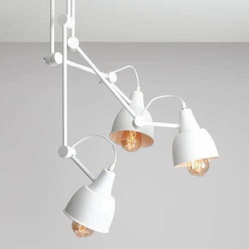 Industrialna lampa sufitowa AIDA 814PL_E Aldex regulowana nad łóżko biała