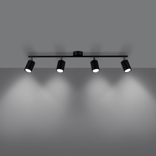 Regulowana lampa przysufitowa Lemmi SL.1168 tuby metalowa czarna