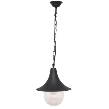 Wisząca LAMPA zewnętrzna K-8131 Kaja ogrodowa OPRAWA metalowa ZWIS na łańcuchu outdoor IP44 czarny