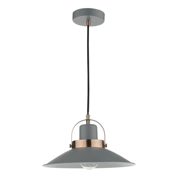 Wisząca lampa nad stół Liden LID0139 do kuchni stożek grafitowy miedziany