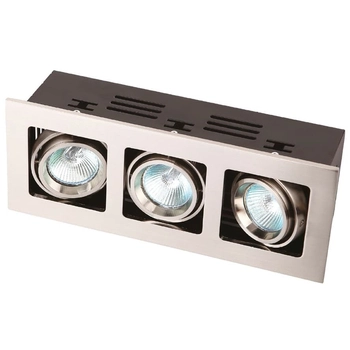 Oprawa sufitowa BOX H0017 Maxlight regulowane oczka metal szczotkowany szara