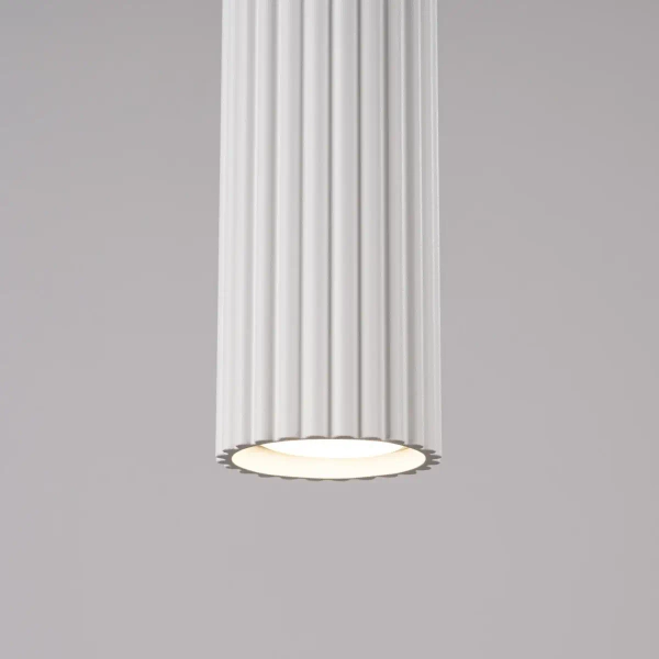 Podłużna lampa wisząca Karbon SL.1535 minimalistyczna tuba biała