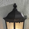 Zewnętrzna lampa ścienna Burford 76547 Endon latarnia IP44 czarna przezroczysta