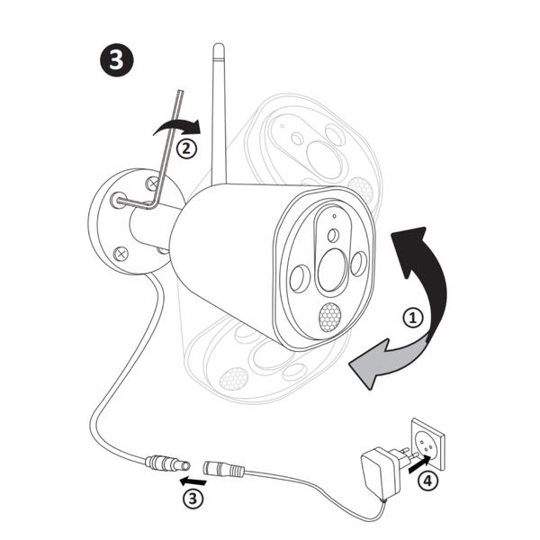 Kamera zewnętrzna z mikrofonem i głośnikiem 315625 Smart Wifi IP66 biała