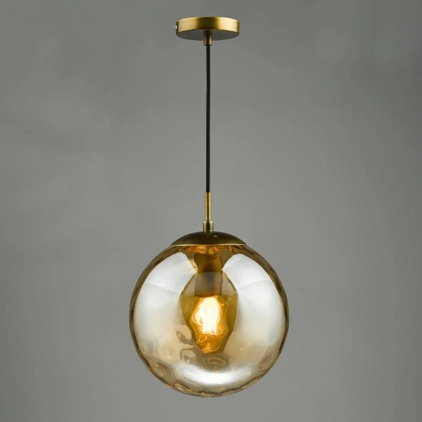 Okrągła wisząca lampa Ripple SP70-RIP8820 kula szampańska brąz