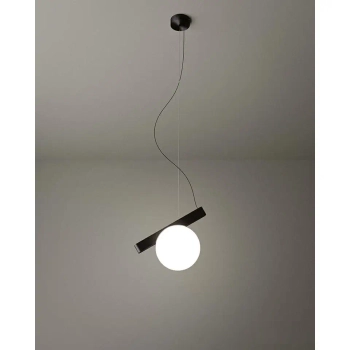 Szklana lampa wisząca BALANCE biała grafitowa MSE1501100489 1xG9 Ø35 kulista
