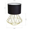 Stojąca LAMPKA industrialna LUPO MLP6272 Milagro metalowa LAMPA stołowa klatka na biurko czarna
