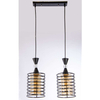 Industrialna lampa wisząca VEN W-3991/2 BK druciana czarny miodowy