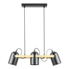 Metalowa lampa wisząca Resi A8163-3A Zumaline nad wyspę metalowa czarna
