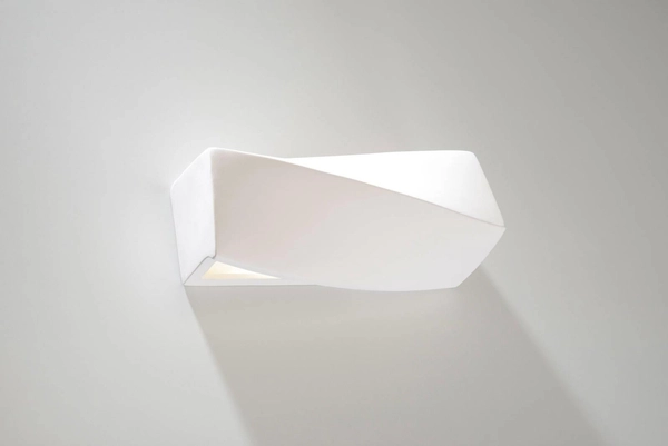 Kinkiet LAMPA ścienna SL.0229 przyścienna OPRAWA ceramiczna biała