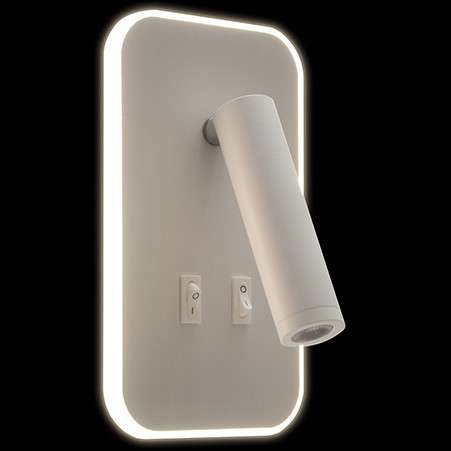 Kinkiet LAMPA ścienna OTELLO LED D 03723 Ideus metalowa OPRAWA tuba LED 6W 3000K + 3W 4000K regulowana biała