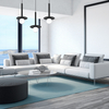 Stylowa wisząca lampa Futura MLP8914 szklane klosze czarna