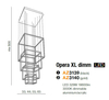 Designerska lampa wisząca Opera LED 329W 3000K ramki nad stół złote