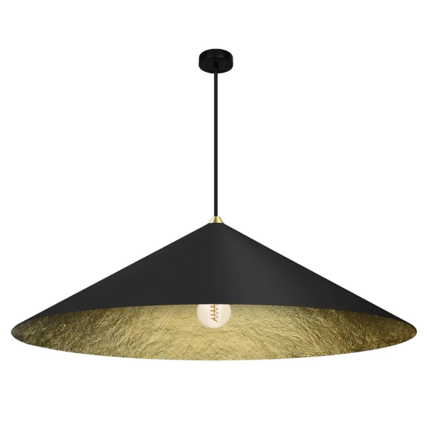 Wisząca lampa do przedpokoju MLP0647 stożek czarny