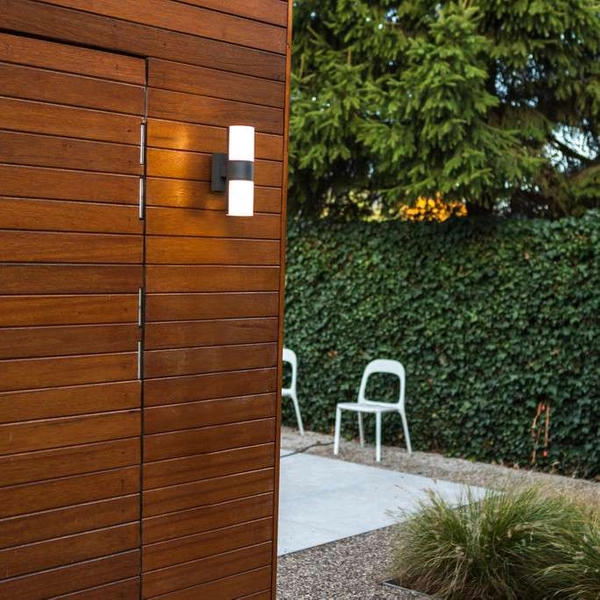 Elewacyjna LAMPA ścienna CYRA 5198101118 Lutec regulowana OPRAWA tuba LED 15W 3000K metalowa IP54 szara