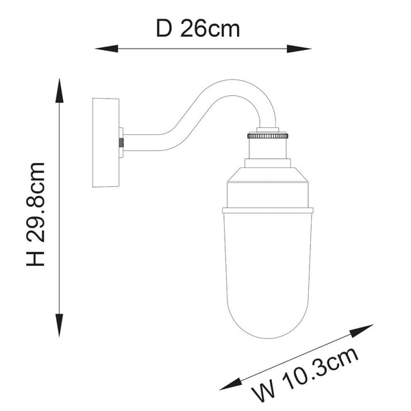 Metalowa lampa elewacyjna L&-195886 IP44 czarny przezroczysty