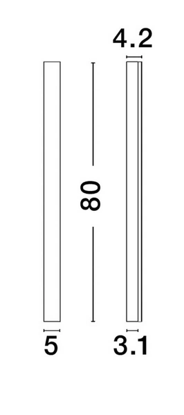 Podłużna lampa ścienna Cerro minimalistyczna LED 29W 3000K czarna