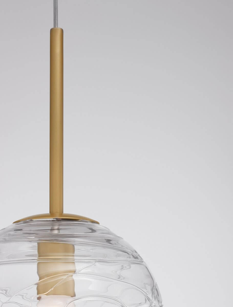 Lampa wisząca CABRAL LE42905 Luces Exclusivas szklana kula crystal złota