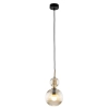 Glamour zwisająca lampa Sophia Cognac 11040 ryflowana brązowy