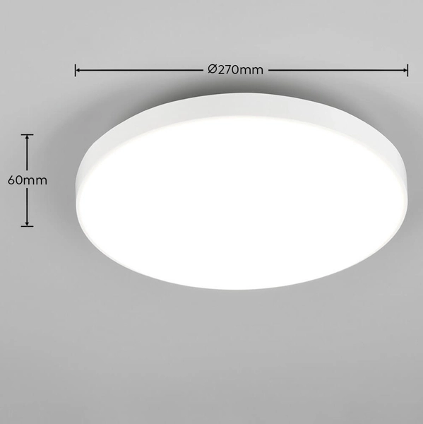 Okrągły plafon Spica R67851101 LED 18W 4000K IP44 do łazienki biały