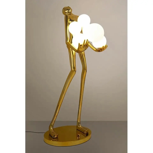 Lampa stojąca podłogowa HUMAN MSE1501100427 Moosee postać bańki złota