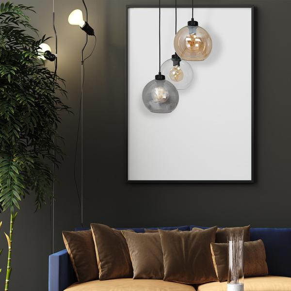 Skandynawska LAMPA wisząca SOFIA MLP6585 Milagro szklana OPRAWA loftowy ZWIS kaskada multikolor