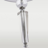 Eklektyczna lampa stołowa Charlotte T01295CH-WH Cosmolight metal tkanina srebrna biała