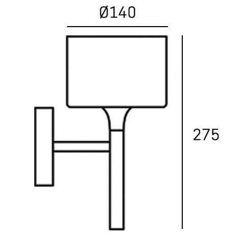 Awangardowy kinkiet Copenhagen W01066CU Cosmolight metal szkło miedziany