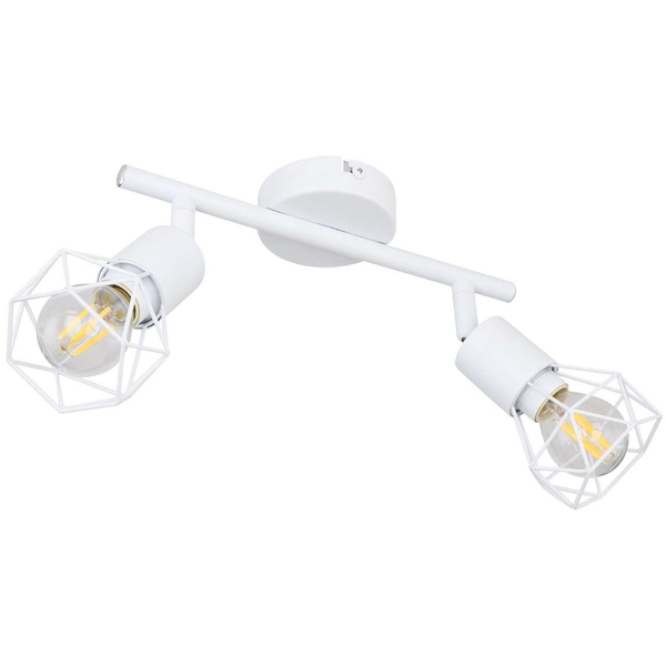 Druciana LAMPA sufitowa XARA I 54802W-2 Globo metalowa OPRAWA industrialny plafon reflektorki białe