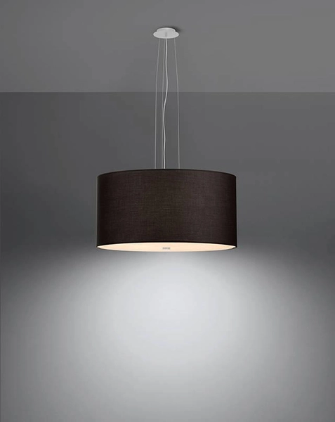 LAMPA wisząca SL.0744 abażurowa OPRAWA zwis okrągły czarny