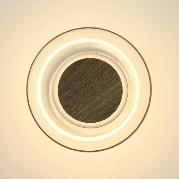 Kinkiet ścienny minimalistyczny DONUT ST-5072W brąz transparentny szklany LED 6W do holu