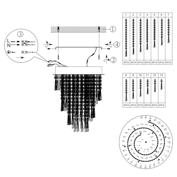 Sufitowa lampa Pomp R67341106 LED 18W 2700-6500K przezroczysty chrom